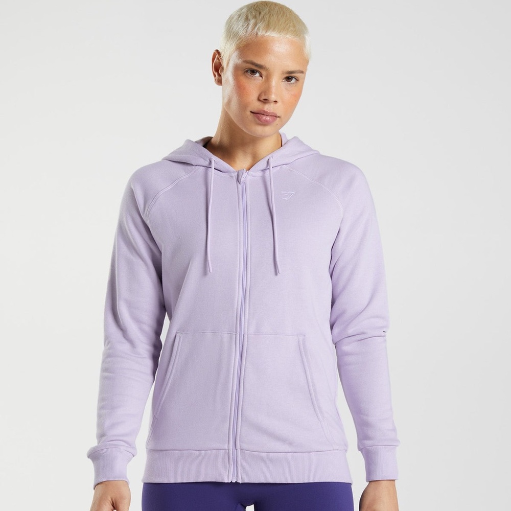 Gymshark Lilac purple zip up hoodie